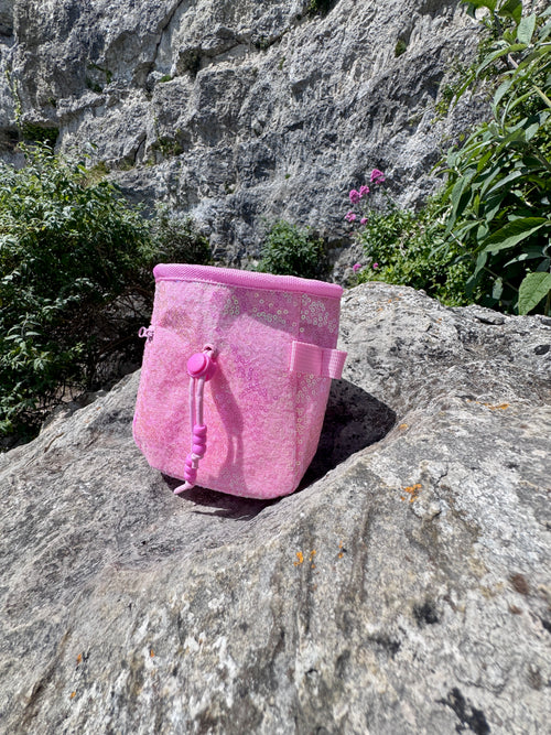 Sequin Chalk Bag in Cherry Blossom