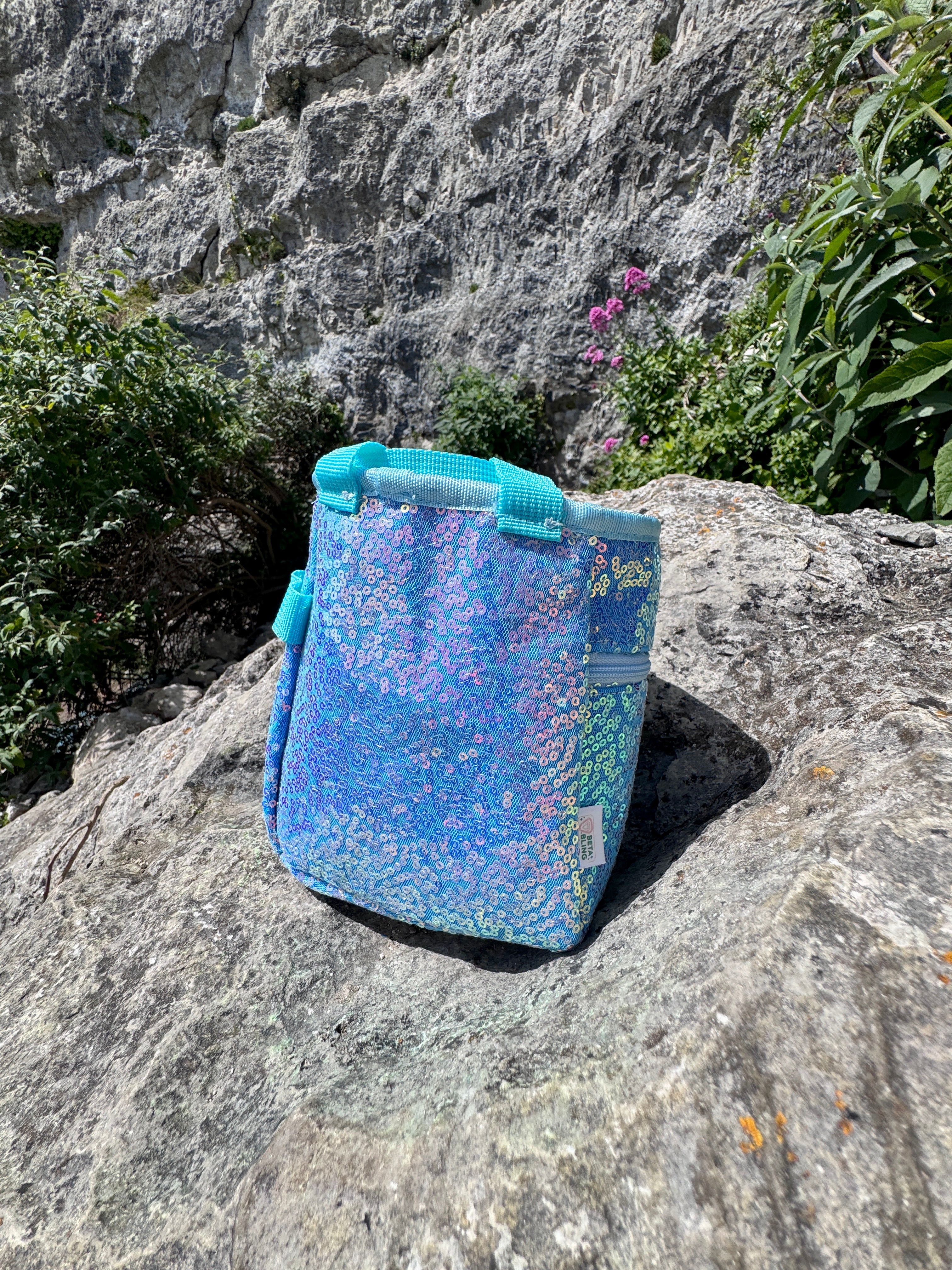 Sequin Chalk Bag in Hydrangea